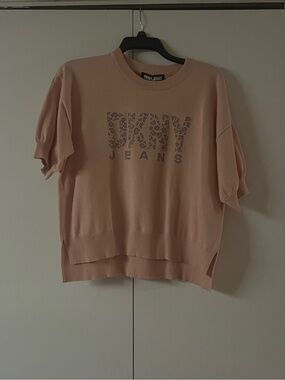 DKNY Jeans Women’s Crewneck Sweater in Dusty Pink